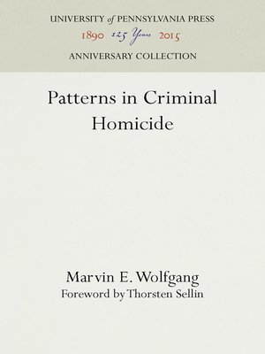 cover image of Patterns in Criminal Homicide